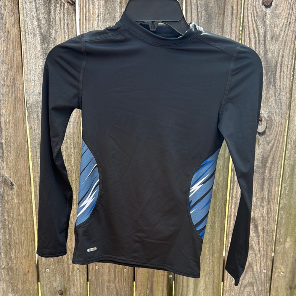 Men's Black and Blue Swim Shirt